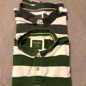 Old Navy striped polo lot of 2